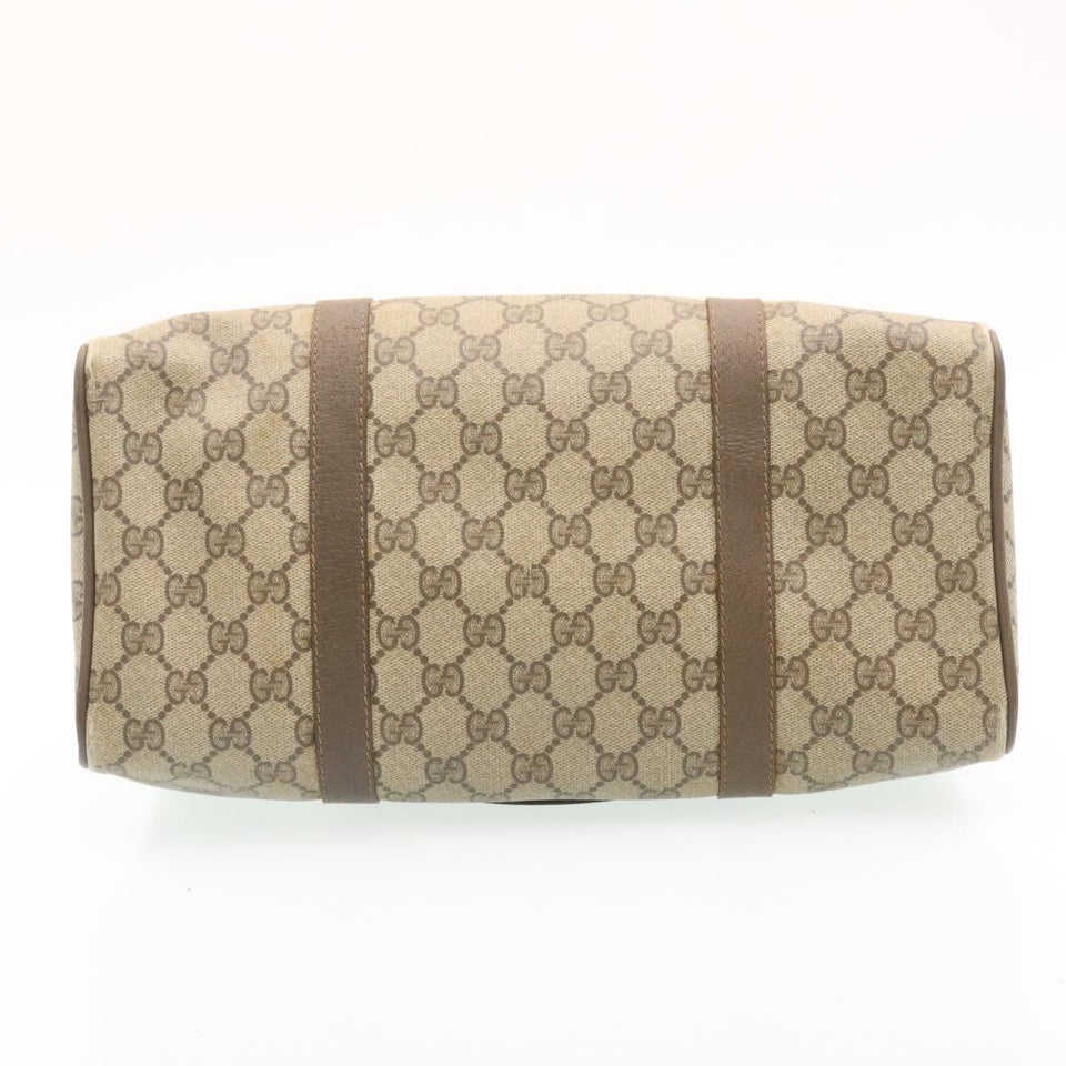 Gucci Web Sherry Line GG Canvas Hand Bag Brown Red Green am2077g