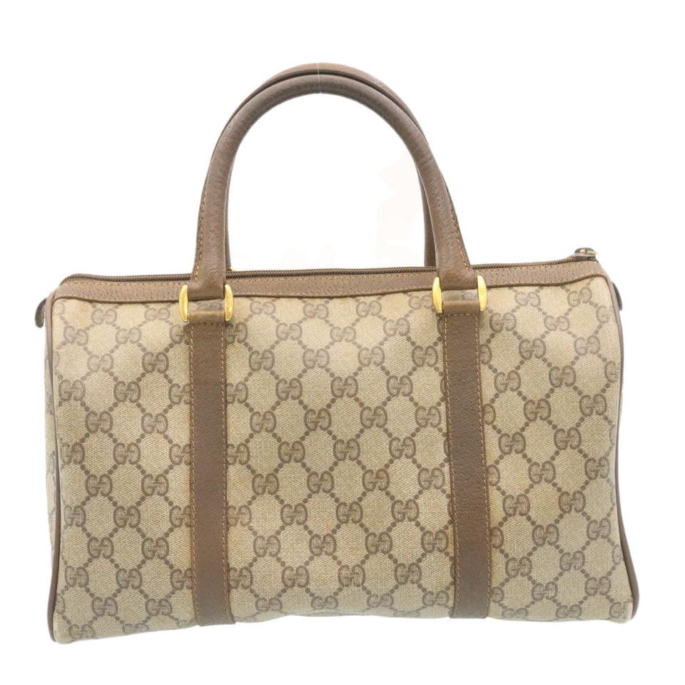 Gucci Web Sherry Line GG Canvas Hand Bag Brown Red Green am2077g