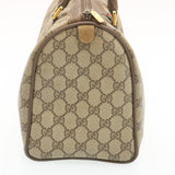 Gucci Web Sherry Line GG Canvas Hand Bag Brown Red Green am2077g