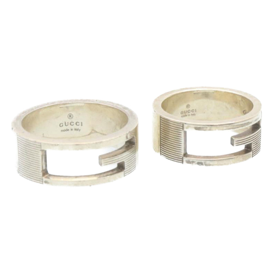 Gucci Ring 2 Set size 7 and 16 Silver am2085g