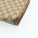 Gucci GG Canvas Clutch Bag PVC Leather Beige am2188g