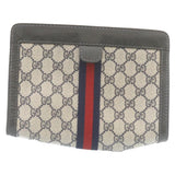 Gucci Sherry Line GG Canvas Clutch Bag Navy Red am2201g