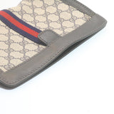 Gucci Sherry Line GG Canvas Clutch Bag Navy Red am2201g