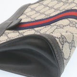 Gucci Sherry Line GG Canvas Clutch Bag Navy Red am2201g