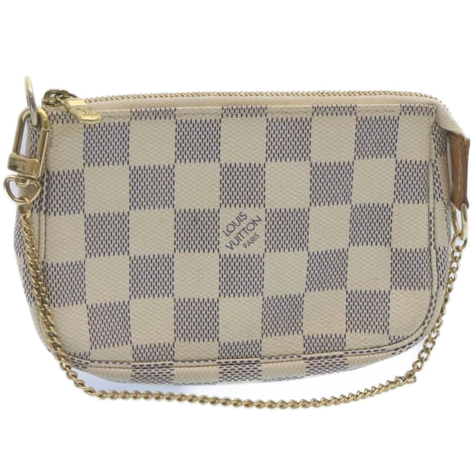 Louis Vuitton Damier Azur Mini Pochette Accessoires Pouch LV Auth am2224g Clutch