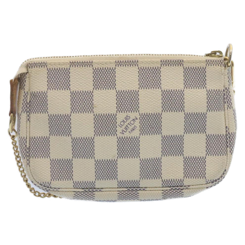 Louis Vuitton Damier Azur Mini Pochette Accessoires Pouch LV Auth am2224g Clutch