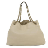 Gucci Interlocking Chain Tote Bag Leather White am2354g