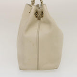 Gucci Interlocking Chain Tote Bag Leather White am2354g