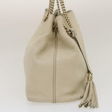 Gucci Interlocking Chain Tote Bag Leather White am2354g