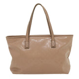 Gucci GG Canvas Tote Bag PVC Leather Beige am2355g