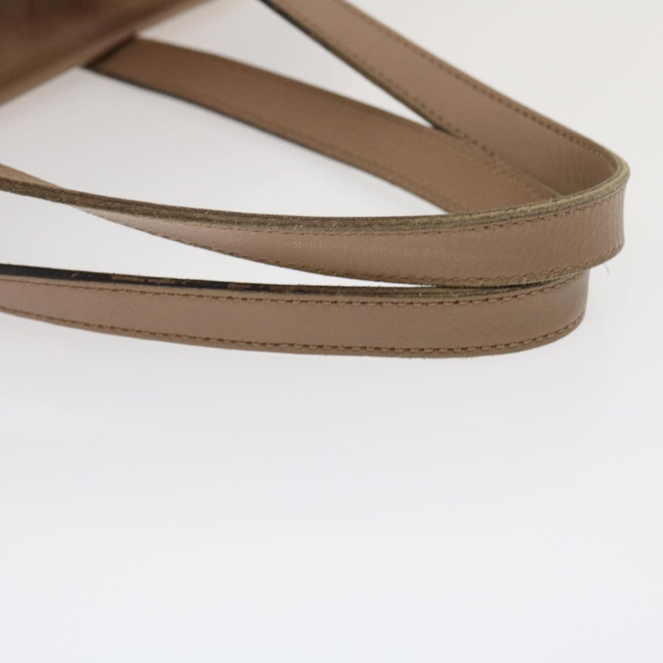 Gucci GG Canvas Tote Bag PVC Leather Beige am2355g