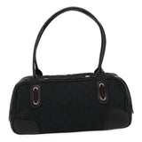Gucci Web Sherry Line GG Canvas Hand Bag Black Red Green am2453g