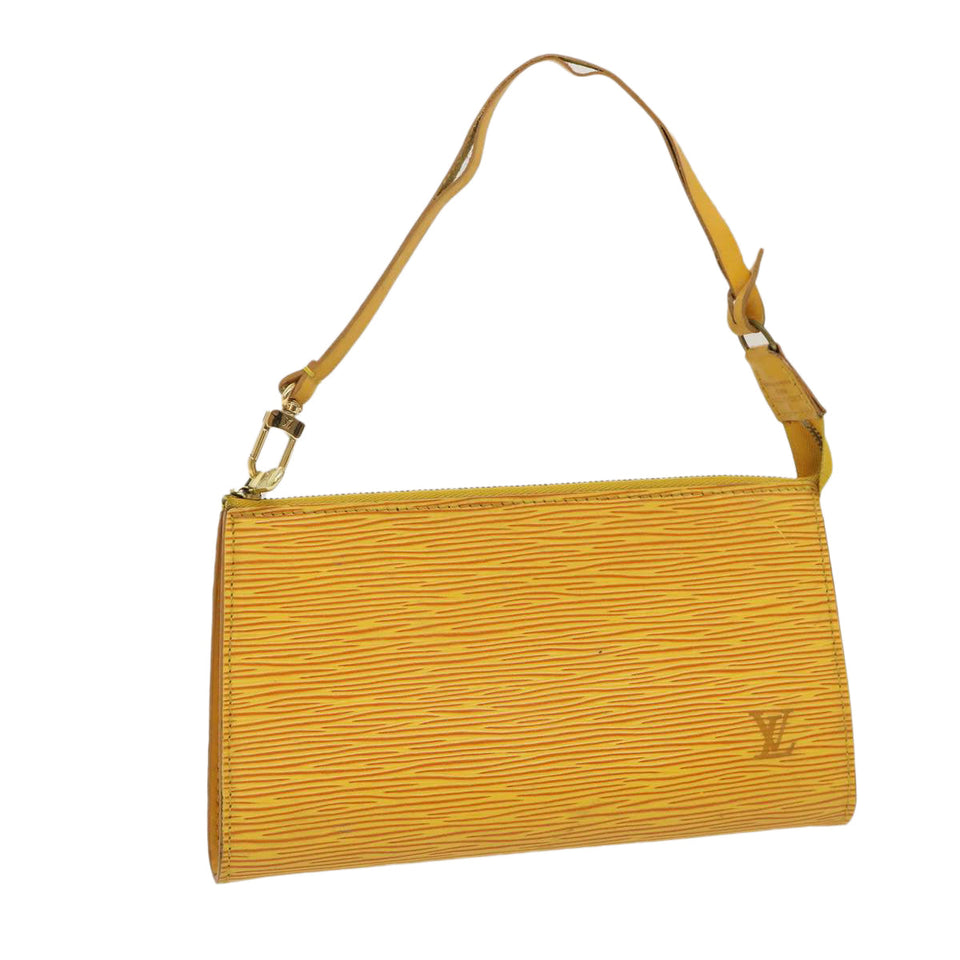 Louis Vuitton Epi Pochette Accessoires Pouch Yellow LV Auth am2512g Clutch