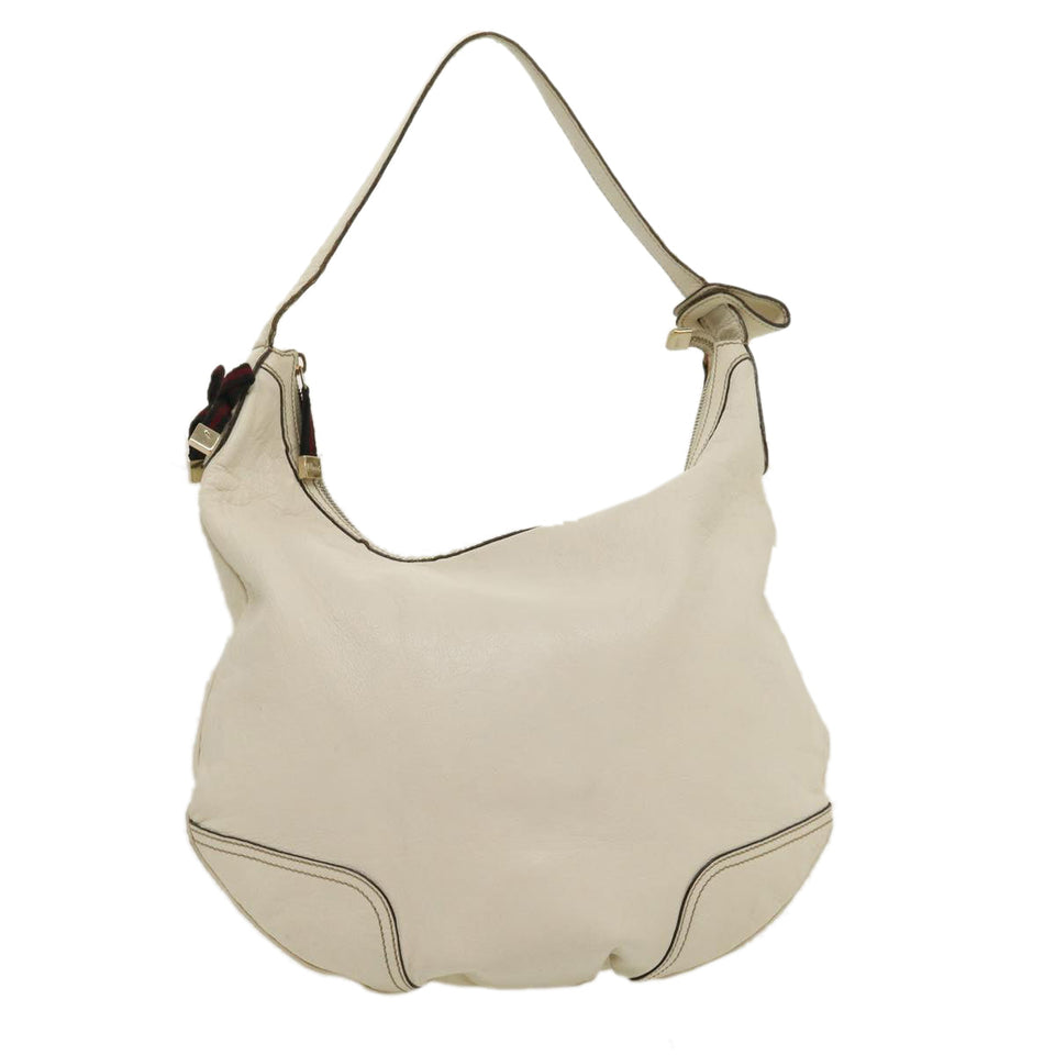 Gucci Shoulder Bag Leather White am2557g