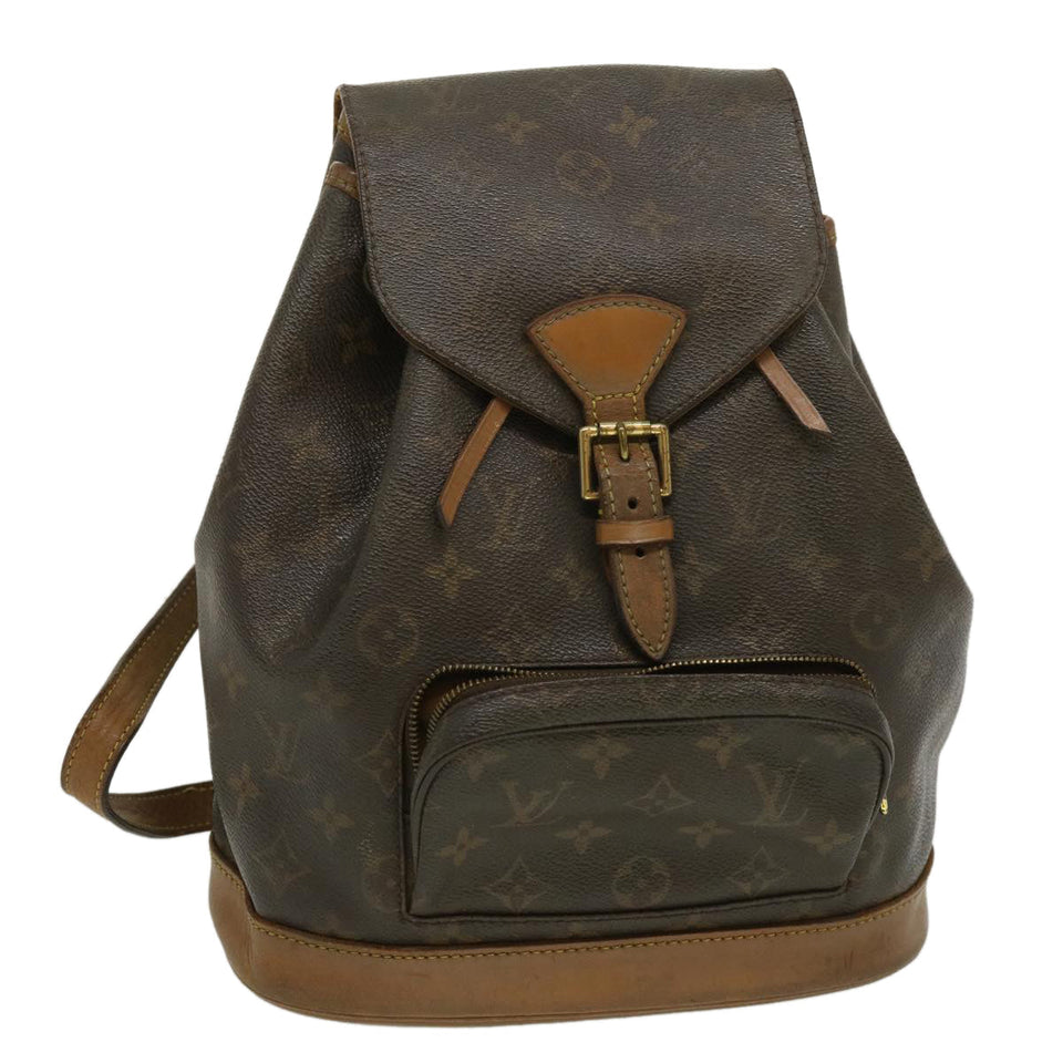 Louis Vuitton Monogram Montsouris MM Backpack LV Auth am2571g