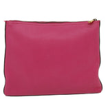 Gucci Web Sherry Line Soho Clutch Bag Leather Pink am2581g