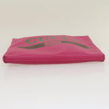 Gucci Web Sherry Line Soho Clutch Bag Leather Pink am2581g