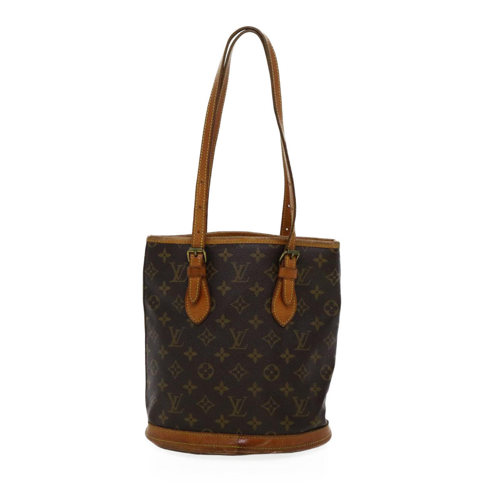 Louis Vuitton Monogram Bucket PM Shoulder Bag LV Auth am2619g