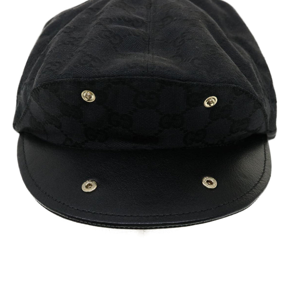 Gucci Web Sherry Line GG Canvas Hunting cap Hat Black Green Red am2782g