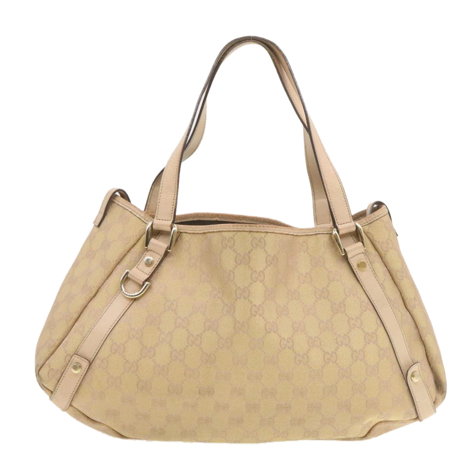 Gucci GG Canvas Shoulder Bag Nylon Pink Gold am427g