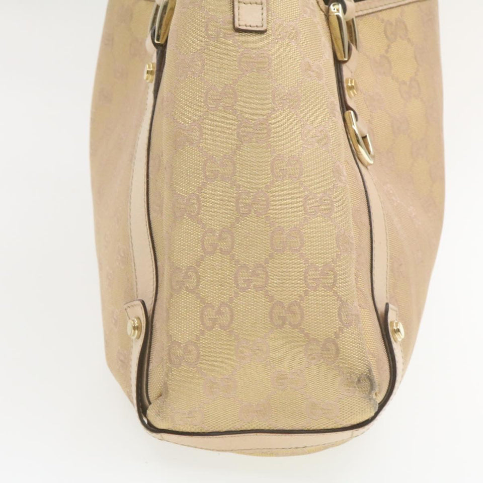 Gucci GG Canvas Shoulder Bag Nylon Pink Gold am427g