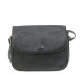 Luxury BurberrySs Nova Check Shoulder Bag Leather Black Auth am636g