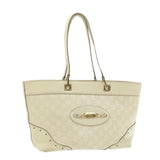 Gucci Guccissima GG Canvas Tote Bag Leather White 145993213317 am692g