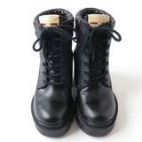 Gucci boots GG Supreme Canvas x Leather Gray x black Women 35