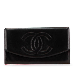 Chanel Coco Mark Calfskin Long Wallet