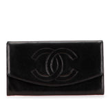 Chanel Coco Mark Calfskin Long Wallet