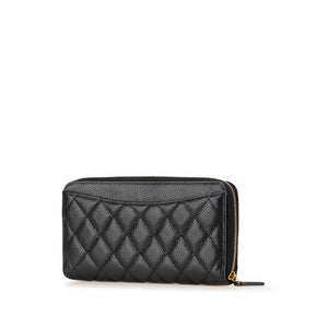 Chanel Coco Mark Matelassé Caviar Skin Long Wallet
