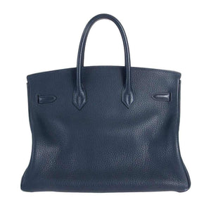 HermesBirkin 35 Navy Fjord Bag GHW