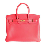 HermesBirkin 35 Fuchsia Togo Bag GHW