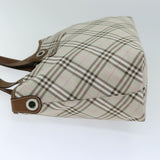 Luxury Burberry Nova Check Reversible Tote Bag Nylon Beige Auth hk1321
