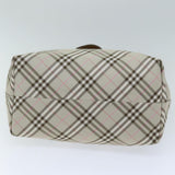 Luxury Burberry Nova Check Reversible Tote Bag Nylon Beige Auth hk1321