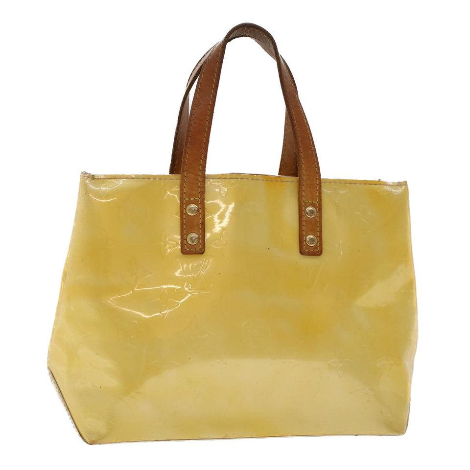 Louis Vuitton Monogram Vernis Reade PM Hand Bag Perle LV Auth hk740