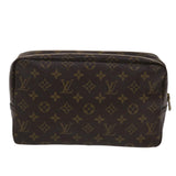 Louis Vuitton Monogram Trousse Toilette 28 Clutch Bag LV Auth hk769