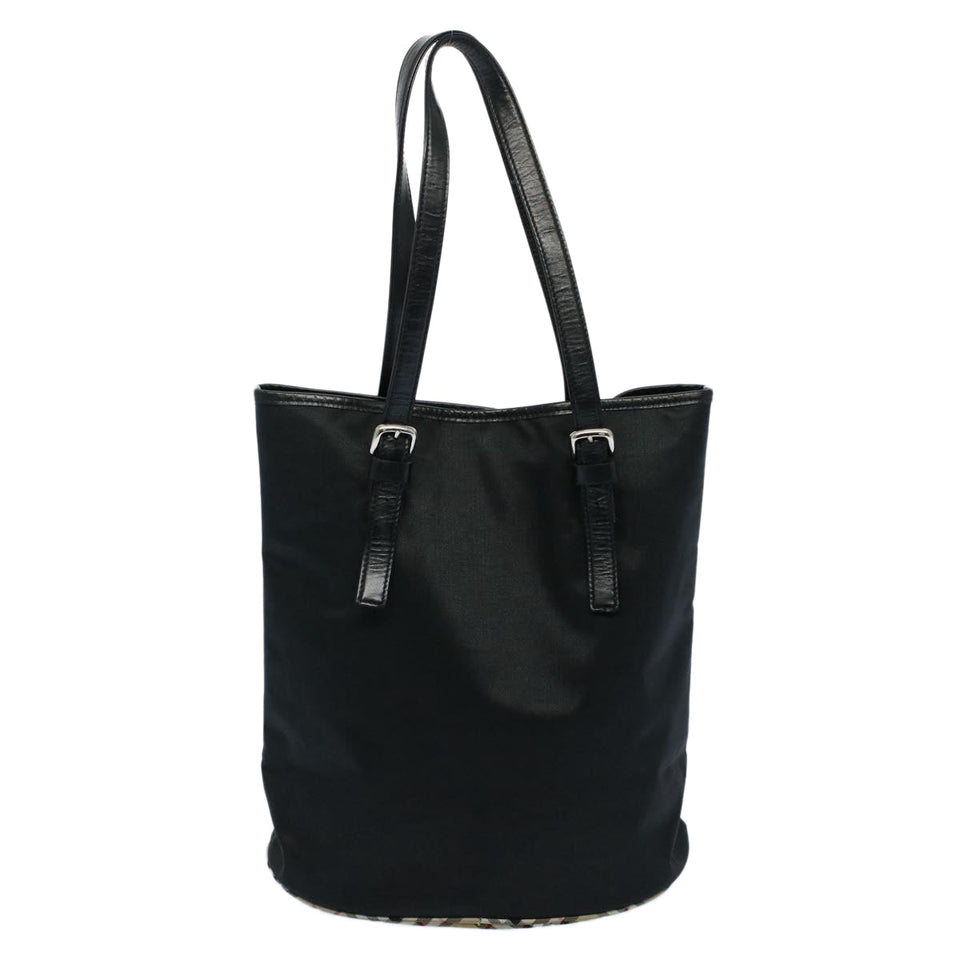 Luxury BurberrySs Shoulder Bag Nylon Black Auth hk862
