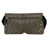 Gucci GG Canvas Waist Bag Black Gold hs1094