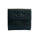 Chanel Coco Mark Matte Caviar Skin Wallet