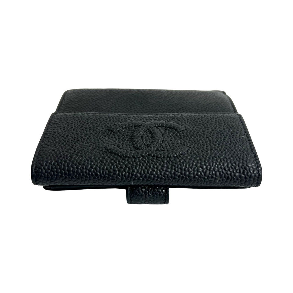 Chanel Coco Mark Matte Caviar Skin Wallet