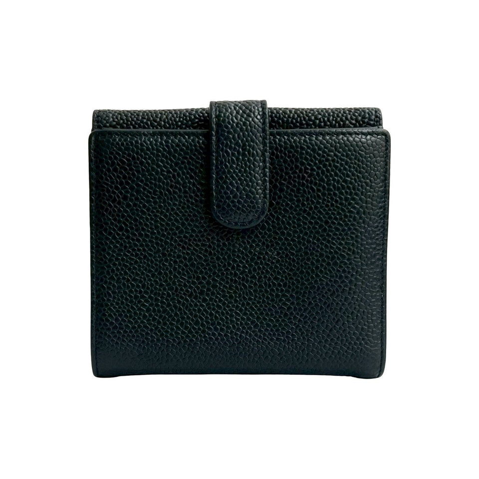 Chanel Coco Mark Matte Caviar Skin Wallet