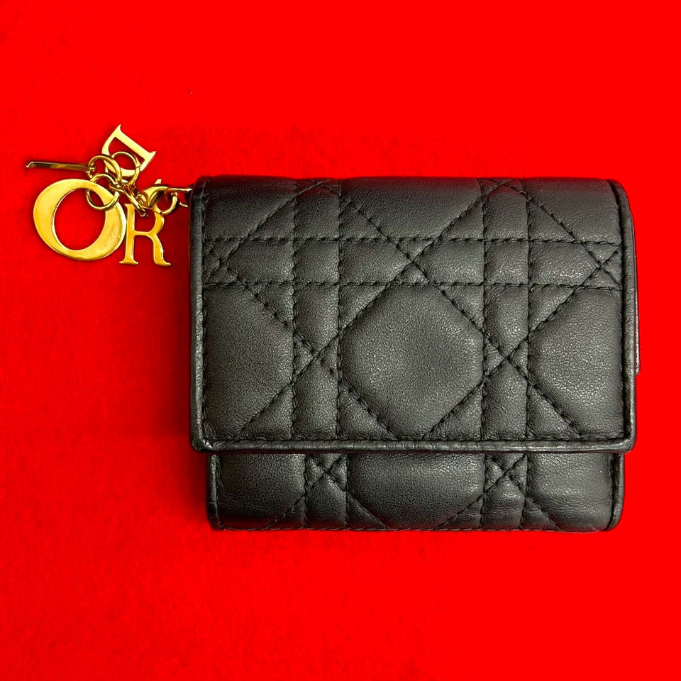 Christian Dior Leather Trifold Wallet