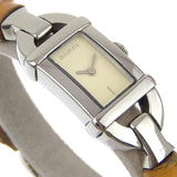 Gucci Watches Quartz 6800L Stainless Steel, Bamboo beige Ivory dial Women