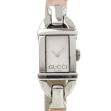 Gucci Watches Quartz 6800L Stainless Steel, Rubber pink Bamboo White dial Women