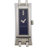 Gucci Watches Quartz 110 Stainless Steel Silver 3P diamond black dial Women