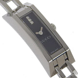 Gucci Watches Quartz 110 Stainless Steel Silver 3P diamond black dial Women