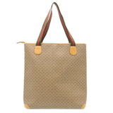 Gucci Web Sherry Line Micro GG Canvas Tote Bag Beige Red Green im299
