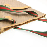 Gucci Web Sherry Line Micro GG Canvas Tote Bag Beige Red Green im299