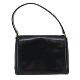 Gucci Turn Lock Hand Bag Leather Black Red im361